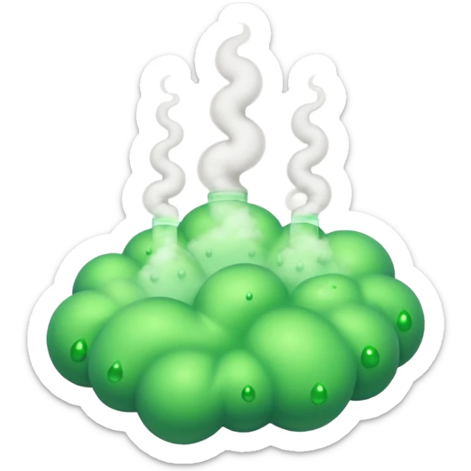poisonous gas, isometric sticker