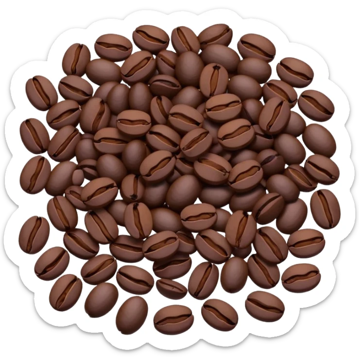 Create 3D minimalist emoji in the style of Coffee Lover — a coffee shop and roastery brand.
Style: cozy, warm.
Colors — purple-pink range.
🫘 coffee beans sticker