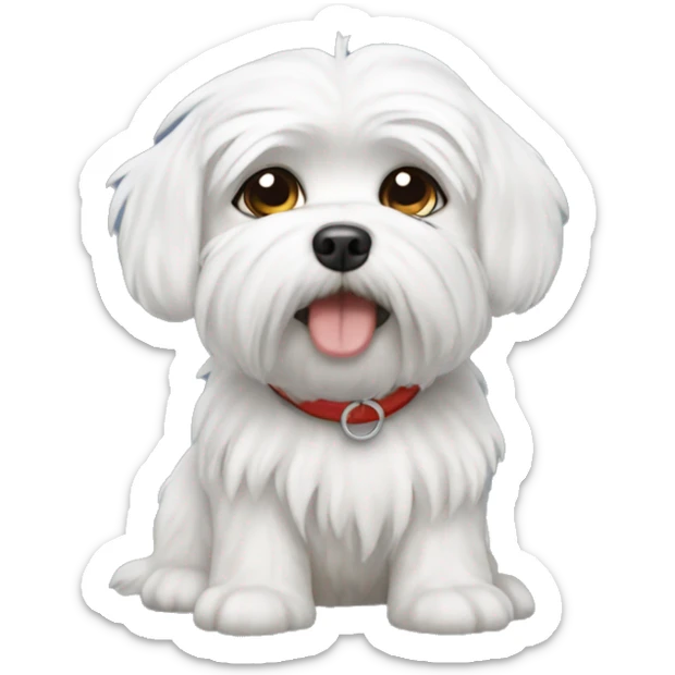 maltese dog sticker