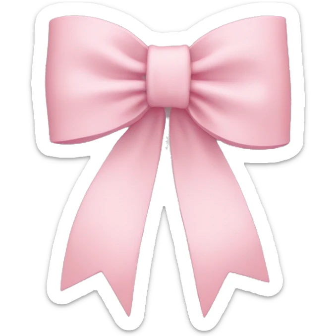 light pink bow on light pink bow sticker