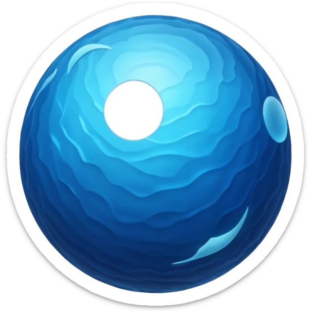 Can you make me an emoji of a blue planet? Without a face, like and actual planet sticker