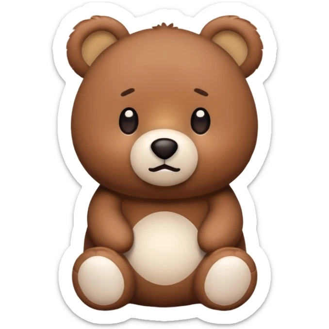 line friends brown bear sticker