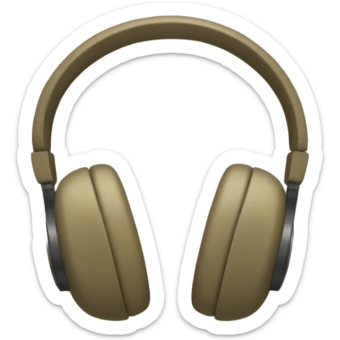 Khaki headphones sticker