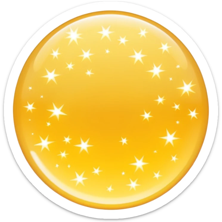 Generate a high-quality 3D cartoon-style emoji of yellow sparkles, shimmering and glittering effect, scattered randomly, smooth gradient colors, rounded and cute appearance, no human faces or objects, simple white background, high-resolution.

 sticker