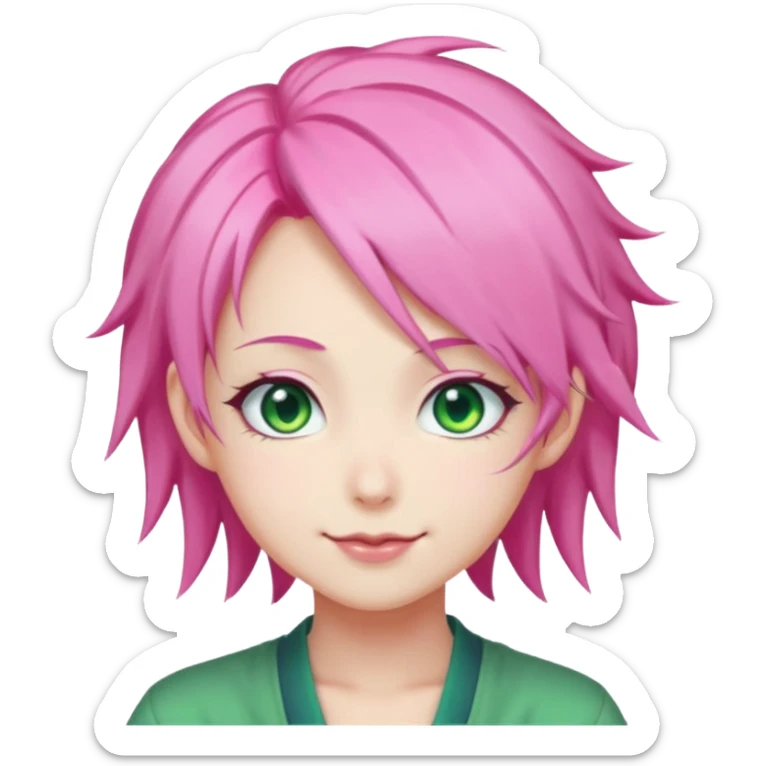 Mitsuri Kanroji, ultra détaillé, sourire narquois, mitsuri Kanroji hairstyle, yeux de lunes supérieure  sticker