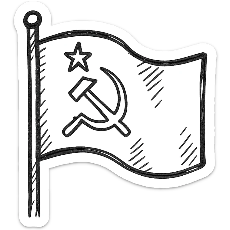 Soviet Union flag sticker