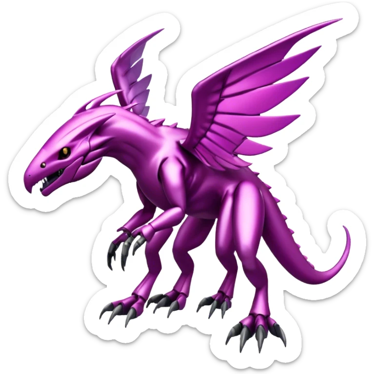  Cool Edgy Shiny Ethereal Legendary Digimon-Genesect-Palkia-hybrid full body sticker