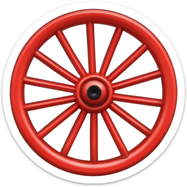 drapeau bande verte en desous bande bleu clair au dessus et roue de roulotte rouge au milieu sticker