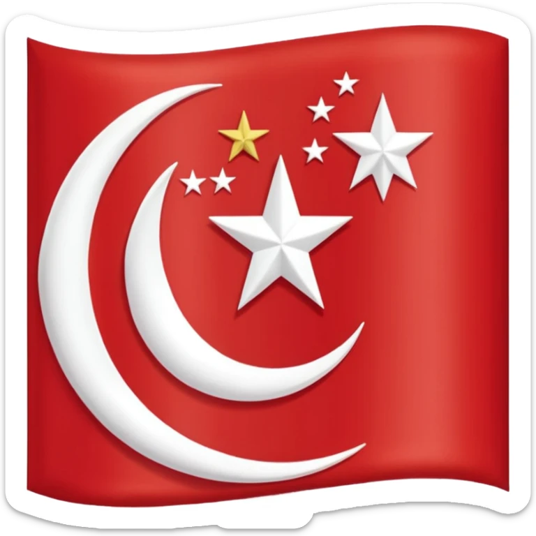create an ottoman empire flag emoji. the shape of flag is like usual flag emojis alright sticker