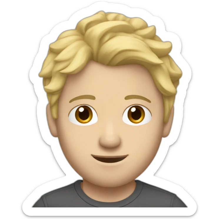 caucasian man with blond hair and a pair of jordans on his feet sticker