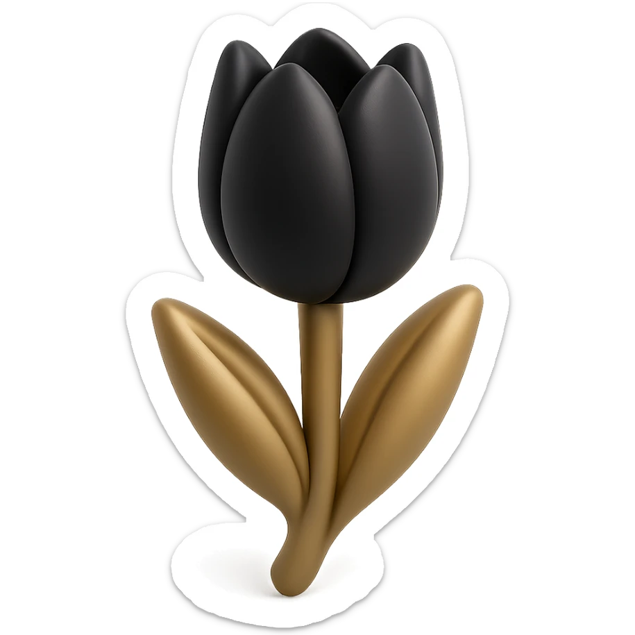 tulip in balloon style with vibrant colors sticker