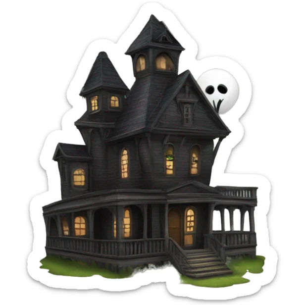 Nevermore Academy. Haunted Addams house. Ship-birdhouse  sticker