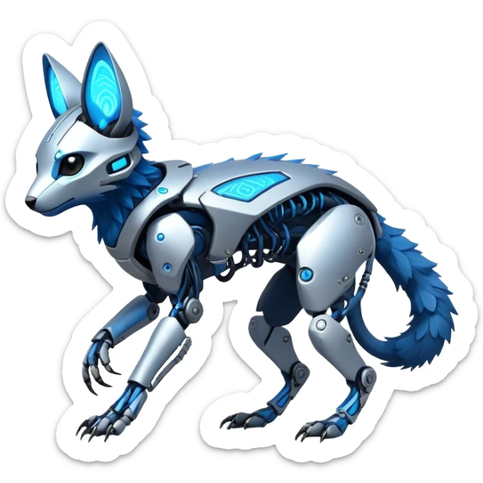 Modern Futuristic Cyborg-Vernid-Trico-species by LiLaiRa full body sticker