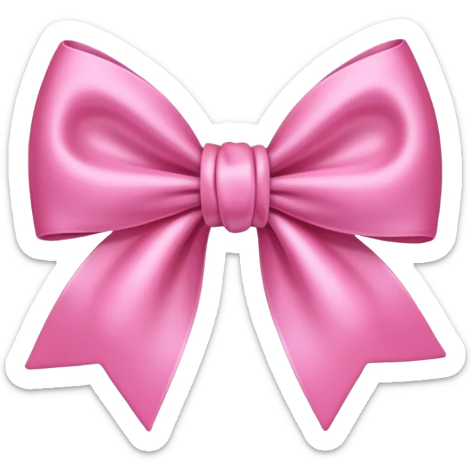 Pink cute bow sticker