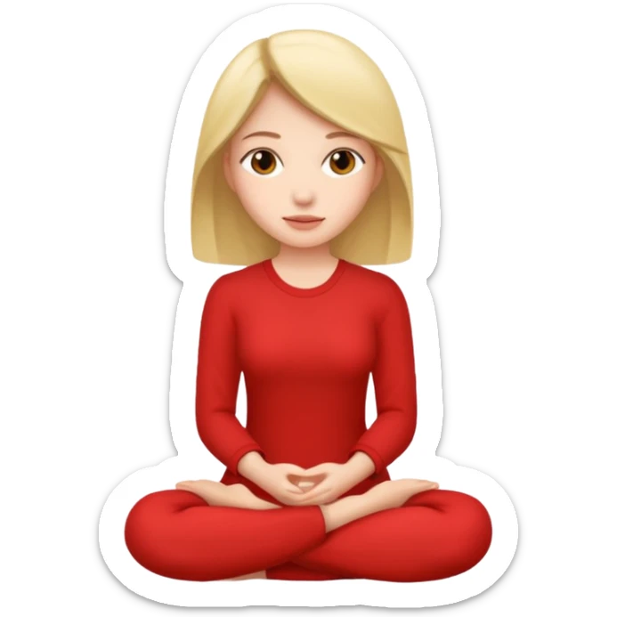 Women sitting herself sticker