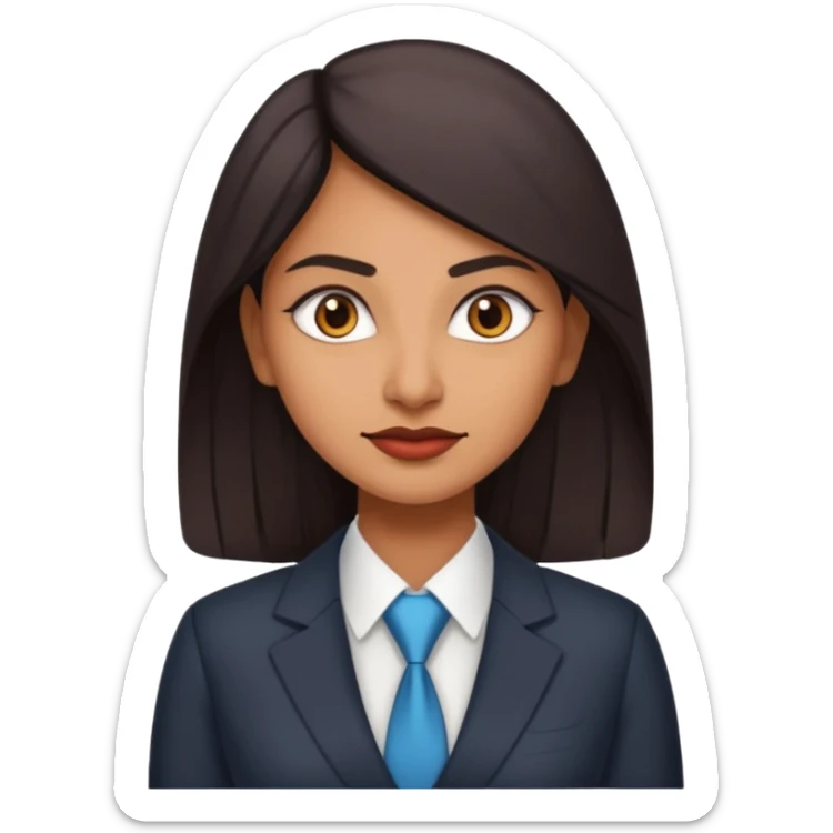 Mean and snarky Indian woman who is a product manager at a Gen AI company sticker