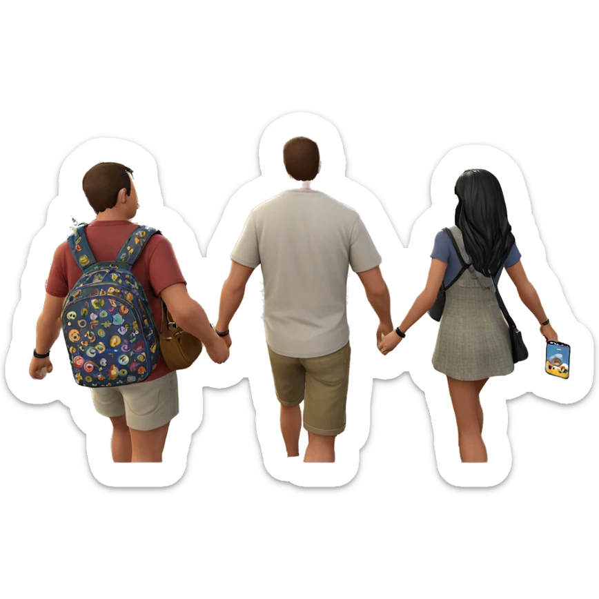 friends enjoying a day out sticker