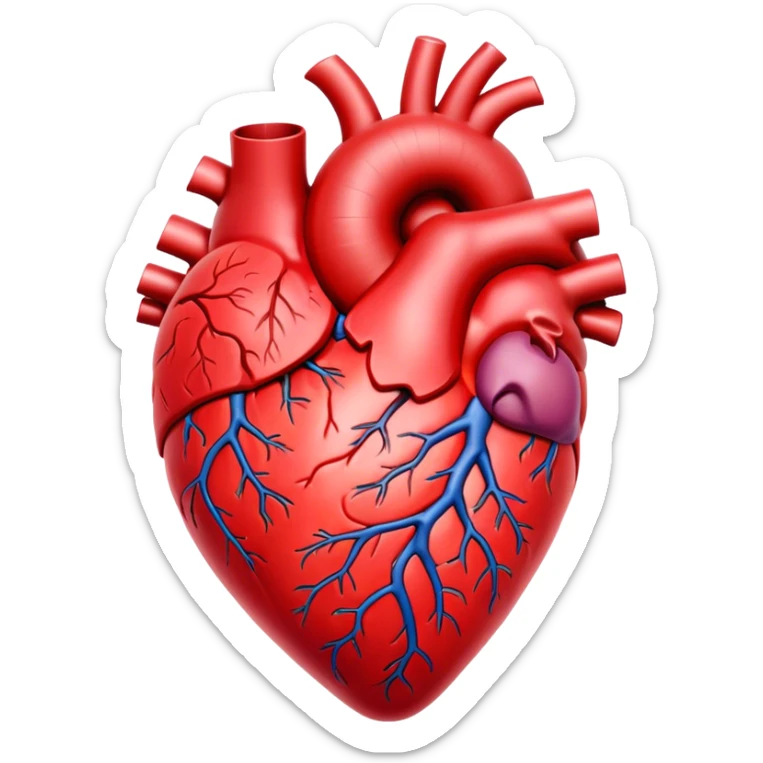 Anatomical heart sticker