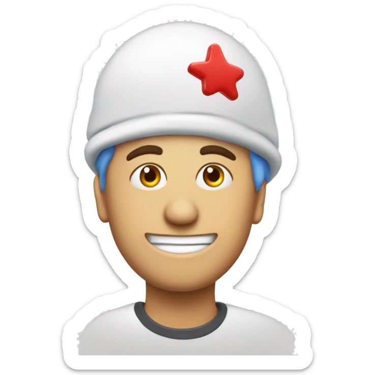 bonhomme avec un pouce en l'air, on voit un bout de son cerveau avec dessus de capteurs d'EEG sticker