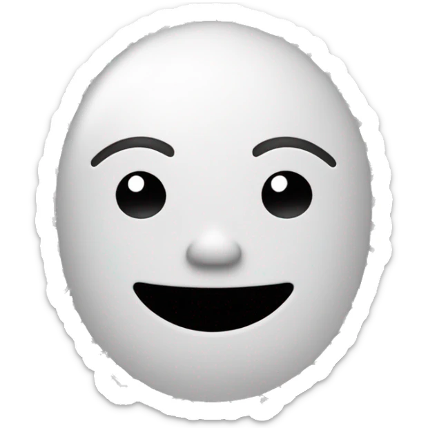 Un diseño minimalista en blanco y negro de un óvalo estilizado, rodeado por un trazo curvo, con la palabra 'Ganadores' en la parte inferior sticker