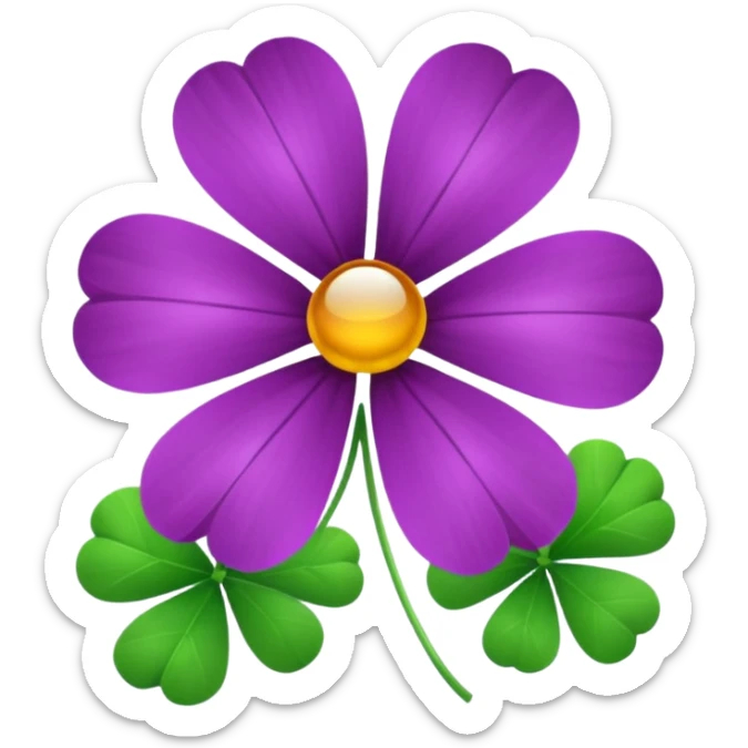 real cosmos star, but with clover, to make star look like lucky star sticker