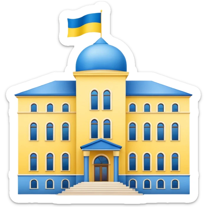 make the png emoji of the great state building of Ukraine sticker