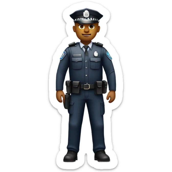 UK Police officer with stab vest - no hat full body sticker