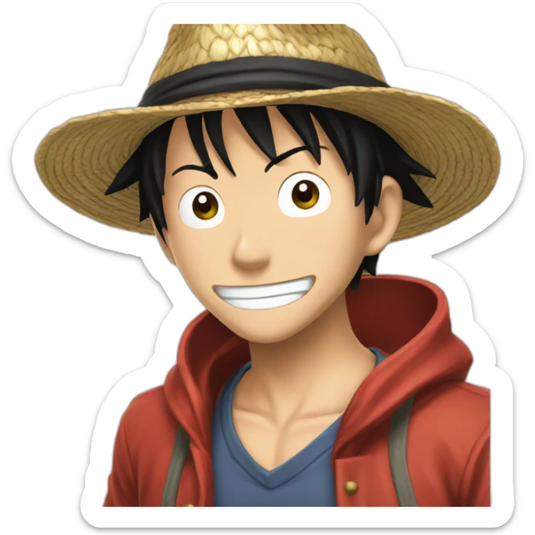 luffy hat sticker