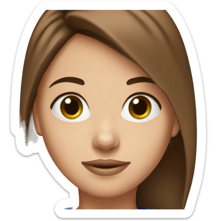 Brown hair Girl New York Rangers cap sticker