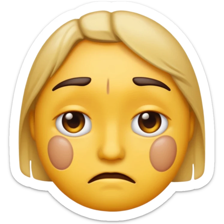 sad emoji with bruise under eye
no i would like skmilar to smiling face holding up tearsnot tears just bruise sticker