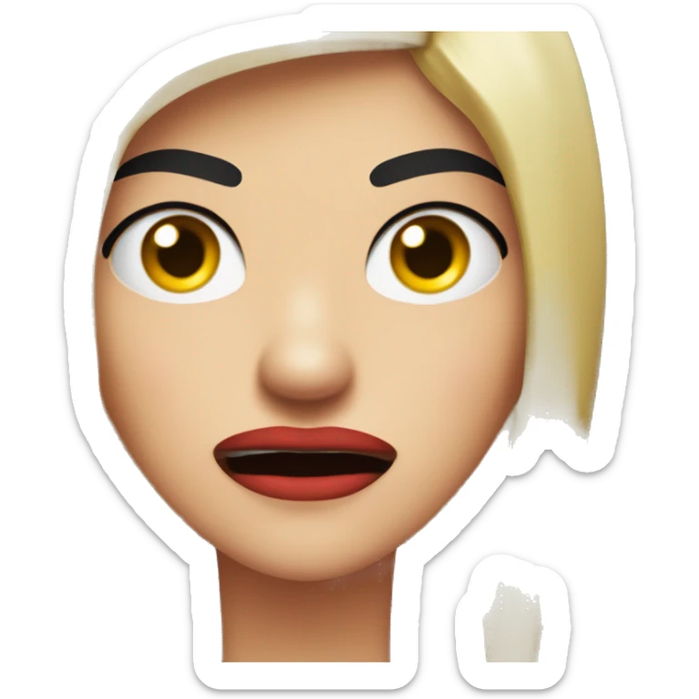 angry girl with moustache. hr fceis red with anger. its combination of 🧔🏻‍♀️😡 sticker