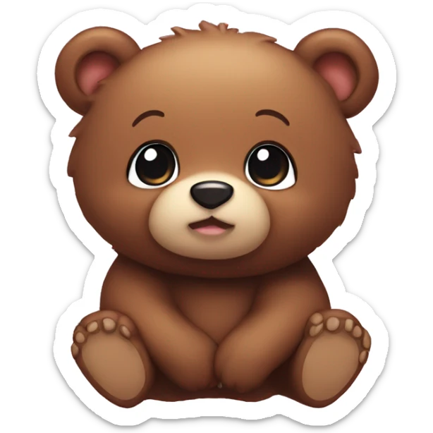 Cute bear chibi sticker