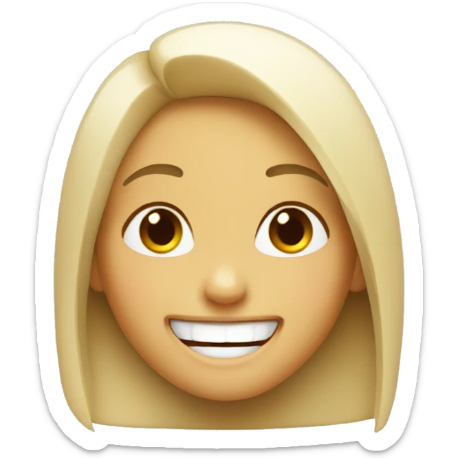 Laughing girl sticker