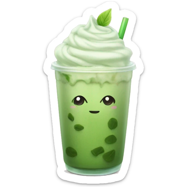 iced matcha latte  sticker