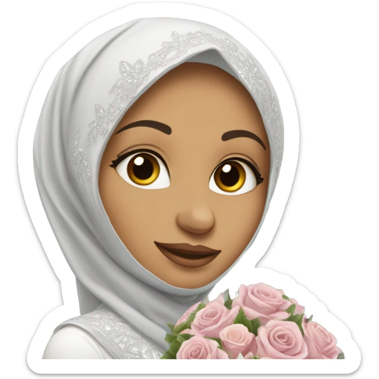 Hijabi bride  sticker