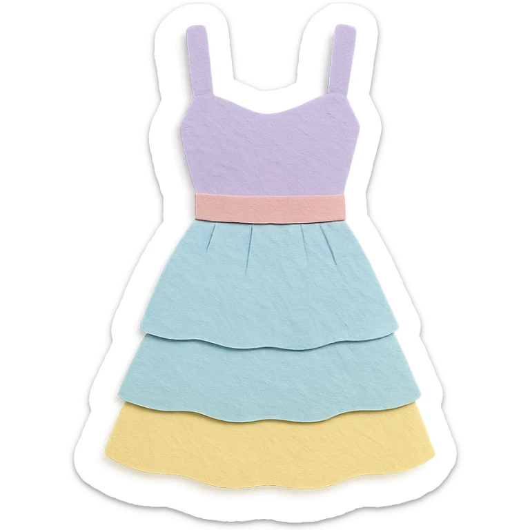 pastel-colored sundress sticker