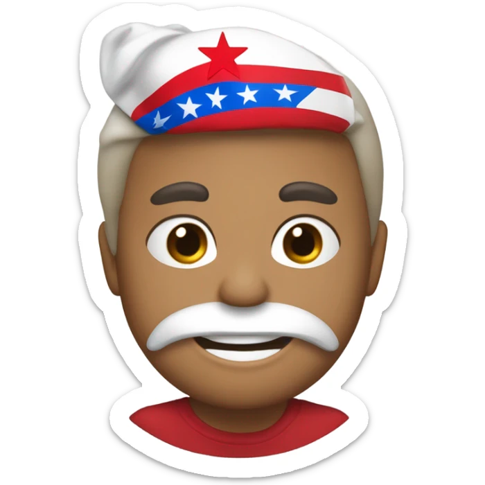 La bandera de Puerto Rico con una sola estrella y con detalles de navidad sticker