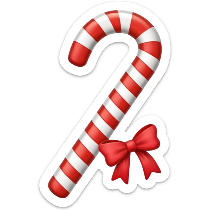 Candy cane sticker