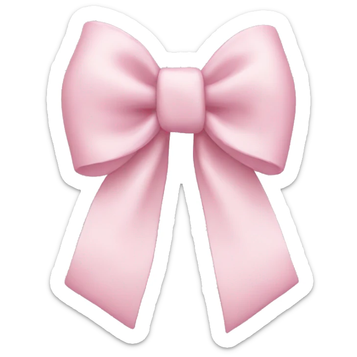 Light pink bow sticker