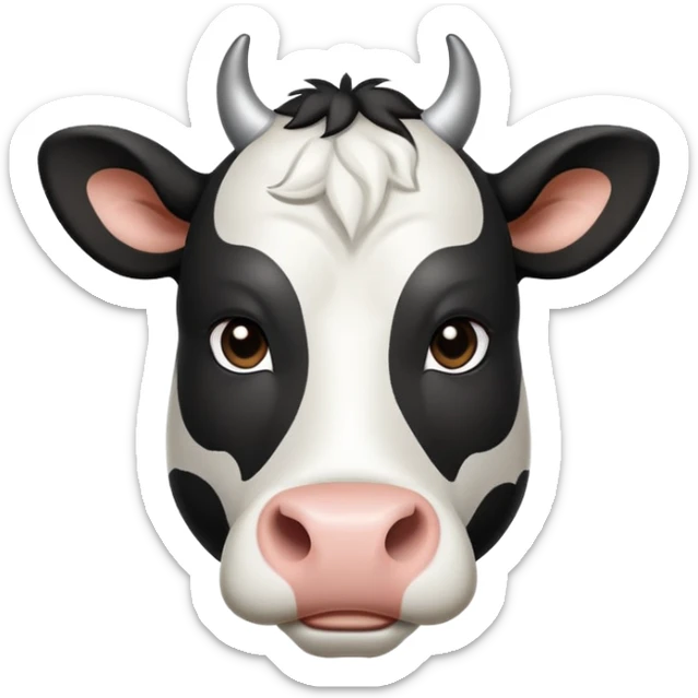 cinematic-noble-black-and-white-cow-portrait-emoji,-poised-and-regal,-with-a-large,-sturdy-build-and-a-striking,-well-groomed-coat-of-pure-black-accented-by-crisp-white-patches,-deep-set-soulful-brown-eyes,-simplified-yet-sharp-and-sophisticated sticker