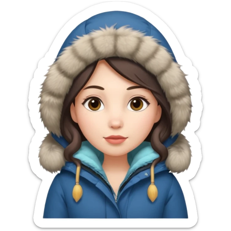 An attractive Alaskan princess, full body, facing to the right. In the style of your bleeding skull art. Full body facing in the right side of the screen sticker