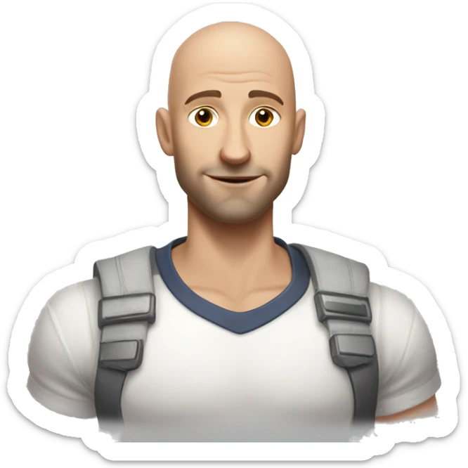 Bald romanian whos gay but looks like andrew tate and guy from avengers sticker