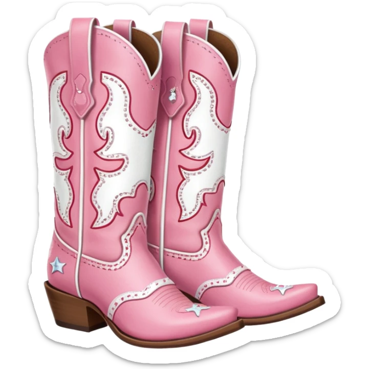 cowgirl boots cute a tiny bit of red on it NO TEAL a little girlie sticker