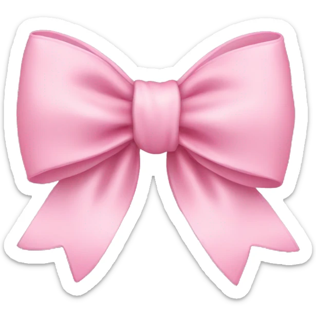 Baby pink bow sticker