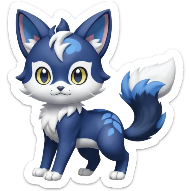 Gatomon-Liepard-Meowstic-Meicoomon-hybrid-fusion, full body sticker