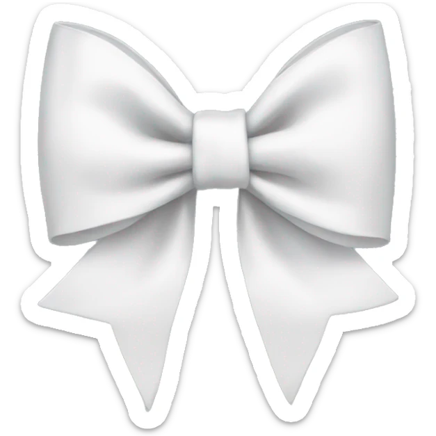 white bow sticker
