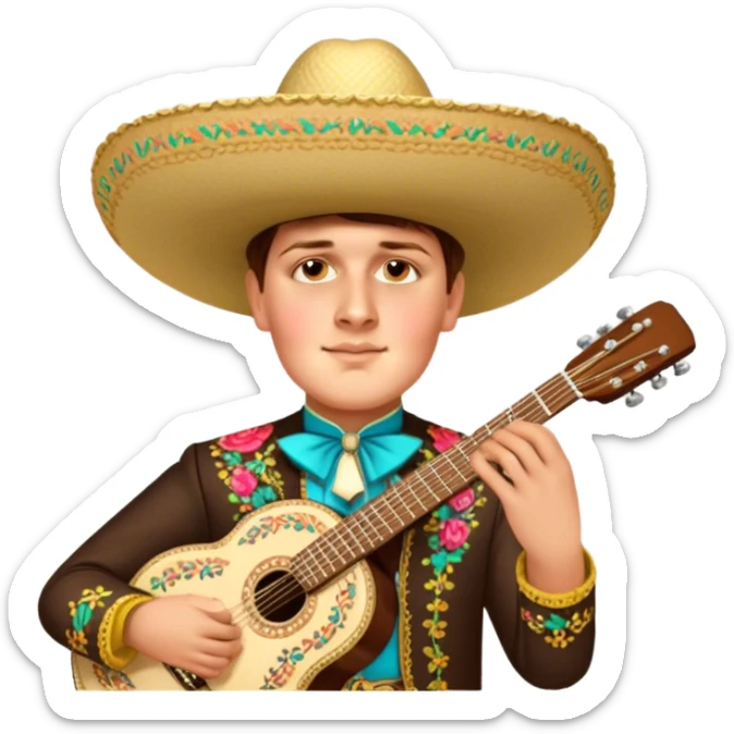 Mariachi Guitarist sticker