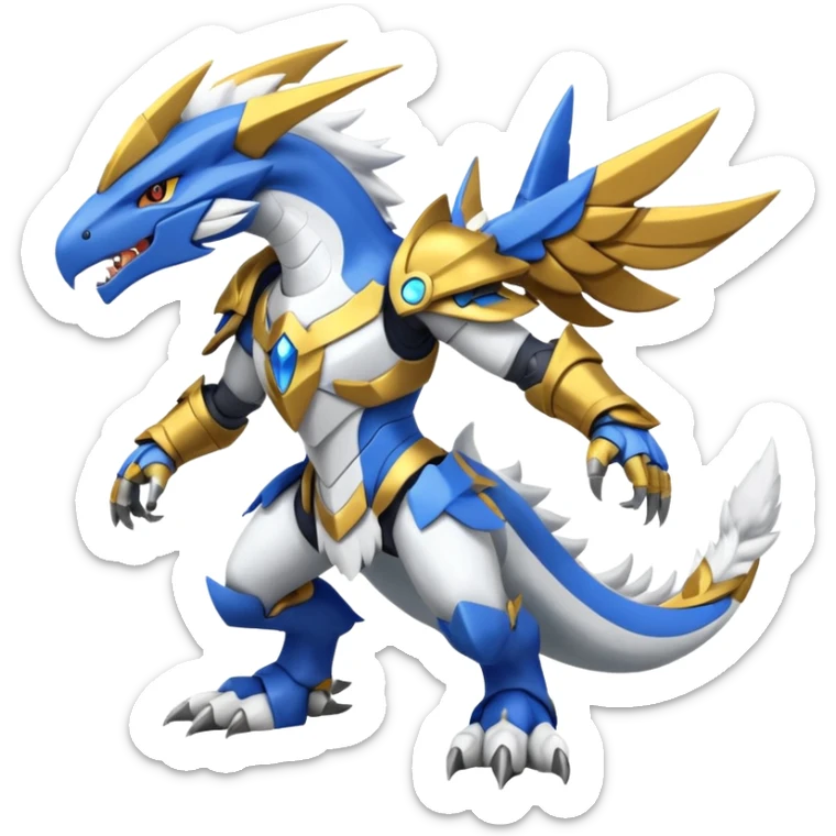 Wargreymon-Latios-Kyurem-Sergal-Fakémon-hybrid-fusion, full body sticker
