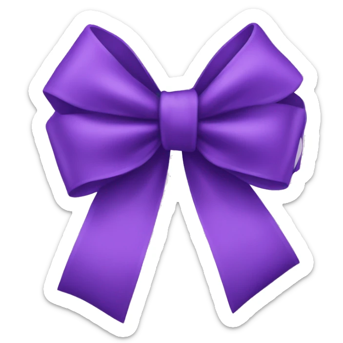 purple bow sticker