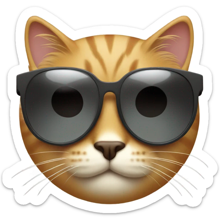 Cat with sunglasses sticker
